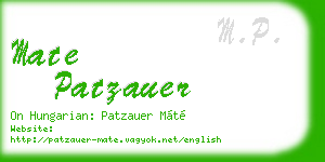 mate patzauer business card