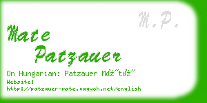 mate patzauer business card